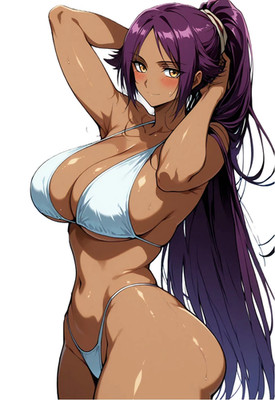 Yoruichi Bleach Waifu Weatherproof Anime Sticker 6'' Car Decal