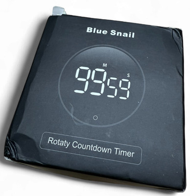 Blue Snail Digitaler Rotations-Timer | 99:59 Min Countdown Küchentimer