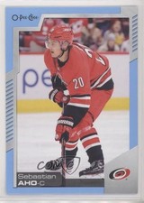 2020-21 O-Pee-Chee Blue Border Sebastian Aho #69 0a3