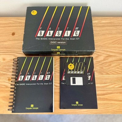 Schnelle Basis Disk Version für Atari ST verpackt mit Handbuch und Ergänzung