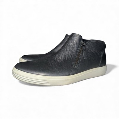 Ecco Soft 7 Bootie Ankle Boot Shoe Women Sz EU 40 US 9 Black Dark Metallic Grey
