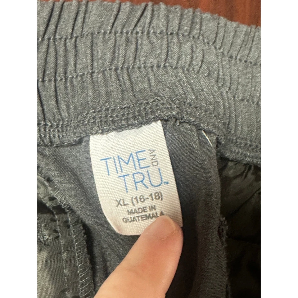 Time and Tru Women's Gray Elastic Waist Pants XL Relaxed Fit Mid Size Business - Image 2 of 4