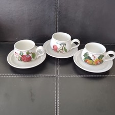 Set Of Six Portmeirion Pomona Tea / Coffee Cups and Saucers