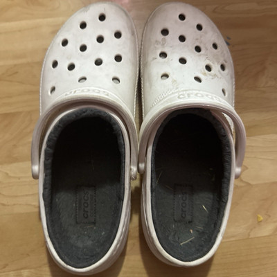 Crocs Classic White Clog Sandals US 11 Slip-On Rubber Upper Comfort Unisex