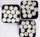 Lot of 39 ($9.75) 90% silver Washington quarters pre-1964, 1930s-1950s