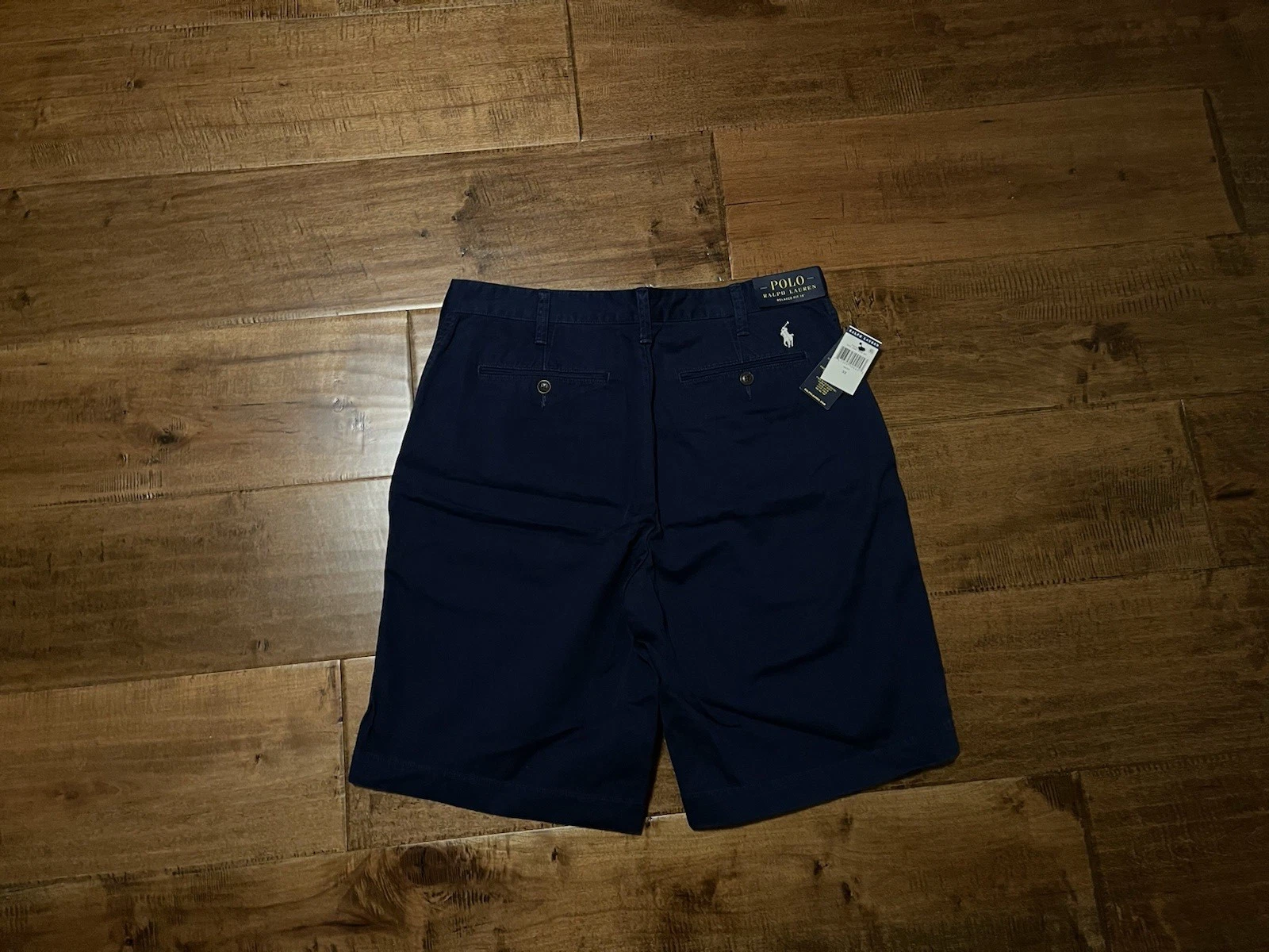 Polo Ralph Lauren Relaxed Fit 10" Navy Blue Chino Shorts - Men's 33 - New!