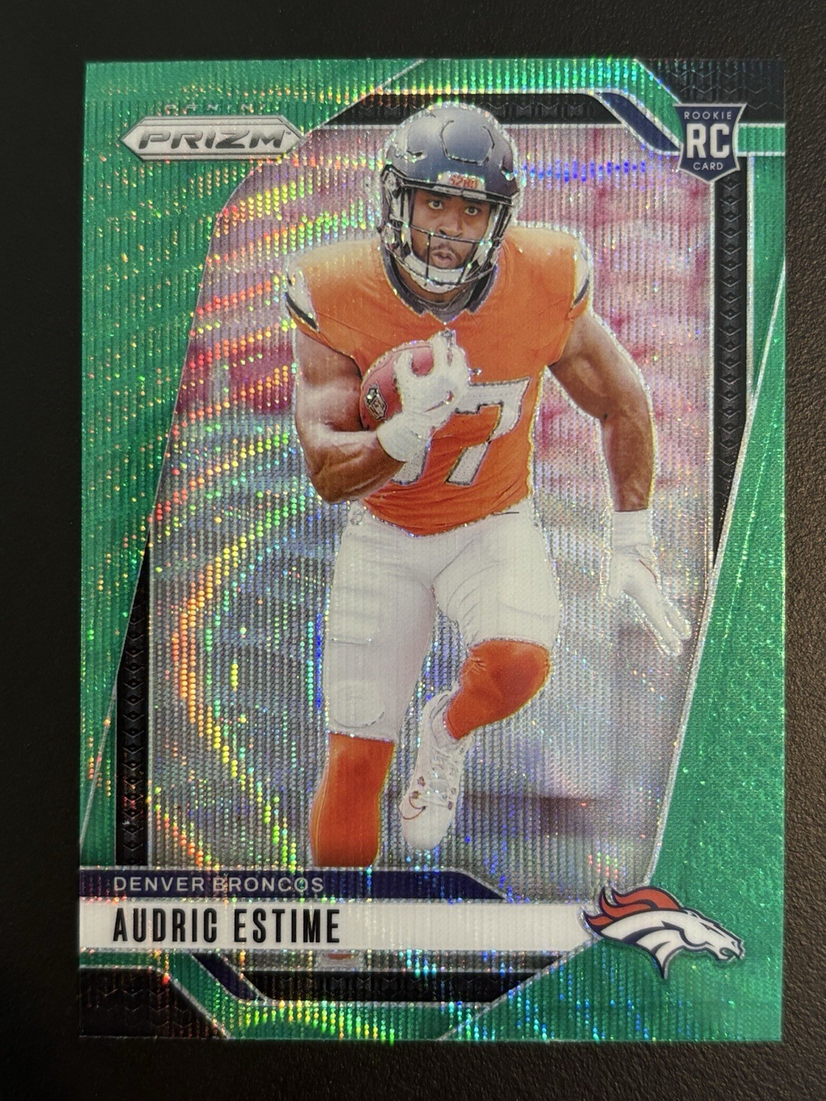 2024 Panini Prizm Audric Estime Green Wave #306 RC