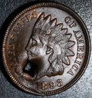 1893 INDIAN HEAD CENT - AU/BU Details - HOLED!