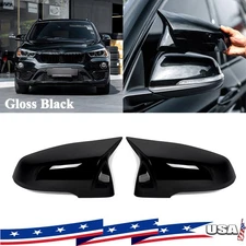 2x Gloss Black Side Mirror Cover Caps For BMW F40 F44 X1 F48 X2 F39 Z4 G29 Supra