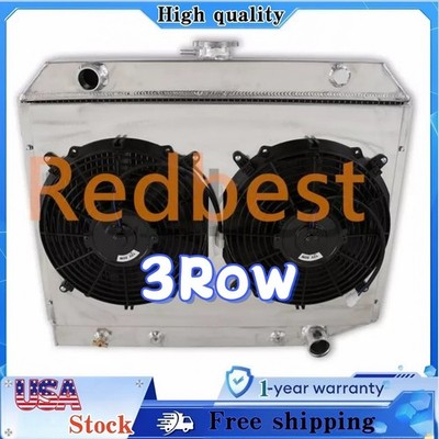 CC374 3Row Radiator+Shroud+Fan For 1968-1974 Dodge Challenger Plymouth MOPAR CAR