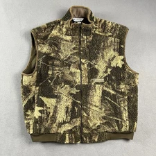 Columbia PHG Vest Mens 2XL Green Full Zip Sherpa Camo Hunting Outdoors
