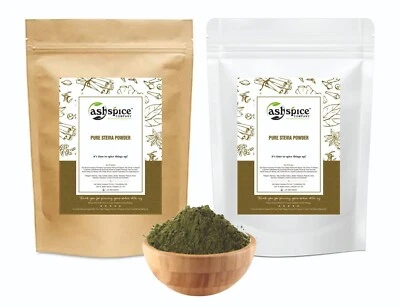 Pure Stevia Powder Dried Leaf 100% Natural Sweetener Premium Quality Free UK P&P