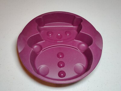 NEW Tupperware Snowman Silicone Baking Form Pan Rare Purple Cabbage FREE SHIP!!