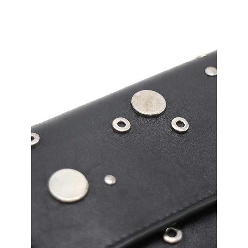ALEXANDER McQUEEN Skull Studded Chain Shoulder Bag Leather Wallet w/Box Used - Picture 6 of 10