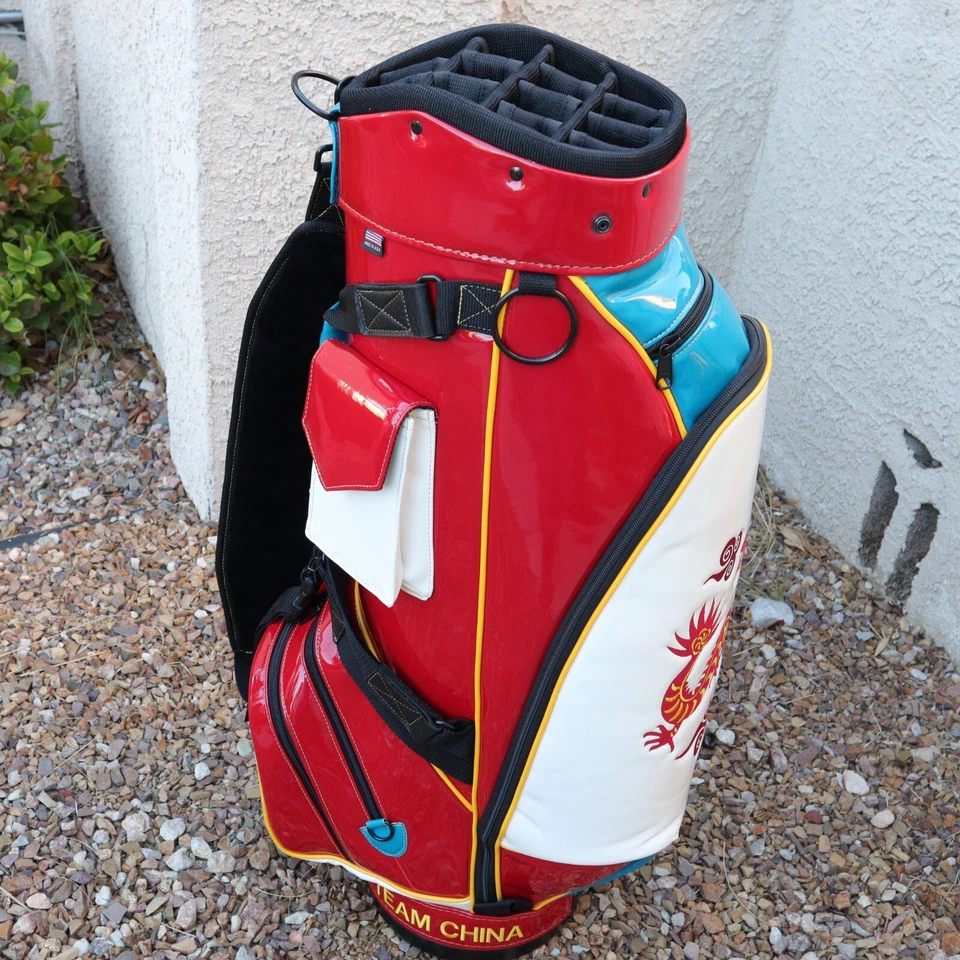 Bolsa de golf Belding International Cup 2016 Shadow Creek Team China cuero brillante Foto 4 de 4