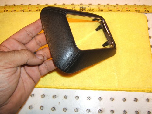 Mercedes W163 2000-2001 ML55 AMG Palanca de cambios automática cuero envuelto carbón 1 cubierta - Imagen 9 de 12