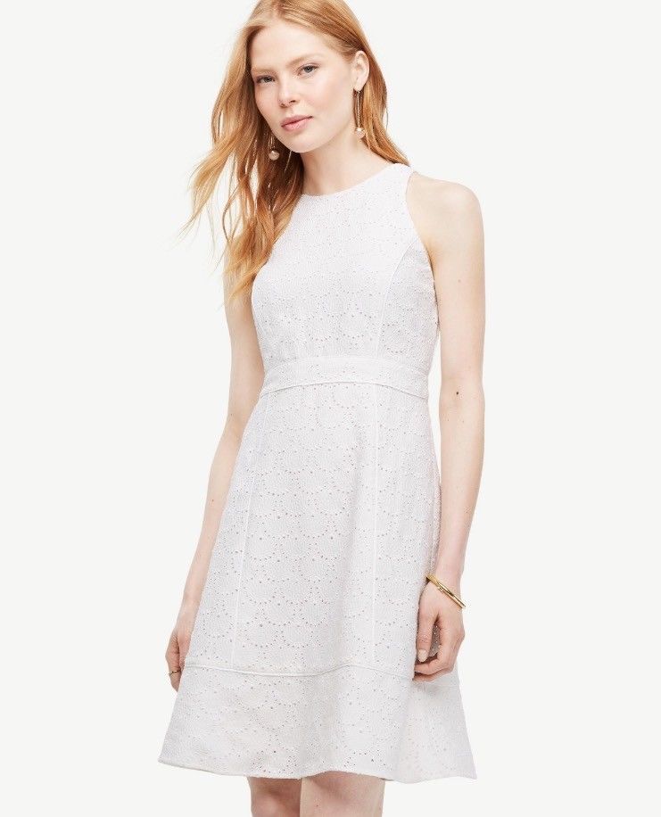 eyelet flare dress Cherie Eyelet Fit & Flare Dress main image 0