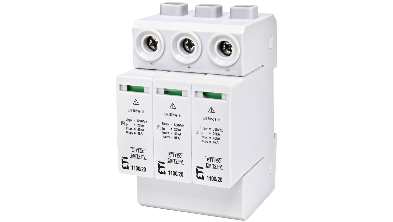 Surge arrester for PV systems T2 (C) for PV systems ETITEC EM T2 PV 1100/ /T2UK