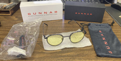 Gunnnar Optix ATH-00101 Atherton-Onyx-Amber Glasses *PRESCRIPTION*