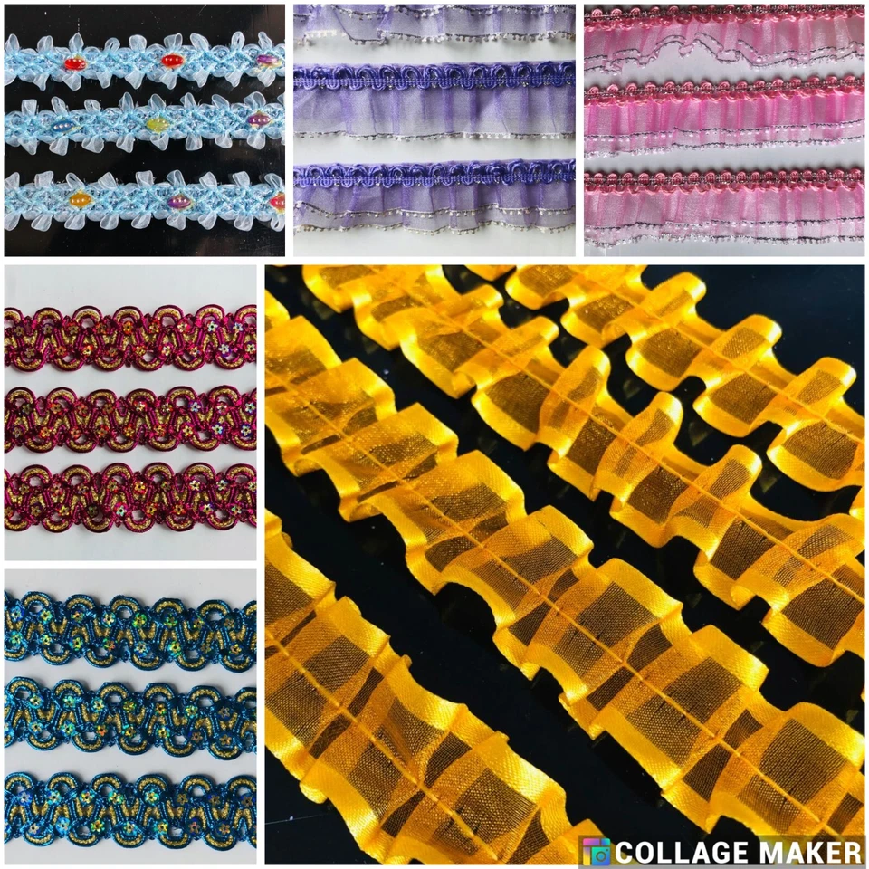 MARKENLOS 1 Meter Borte Spitze Nichtelastisch NEUE