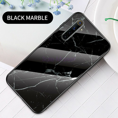 For OPPO Realme 6 / 6 Pro Shockproof Marble Tempered Glass Case Hybrid Cover - Picture 14 of 19