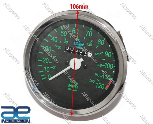 Double Lecture Noir Compteur 120 Mph 200 Kph Pour R65 R80GS R100 GS Pd Gec - Photo 2/10