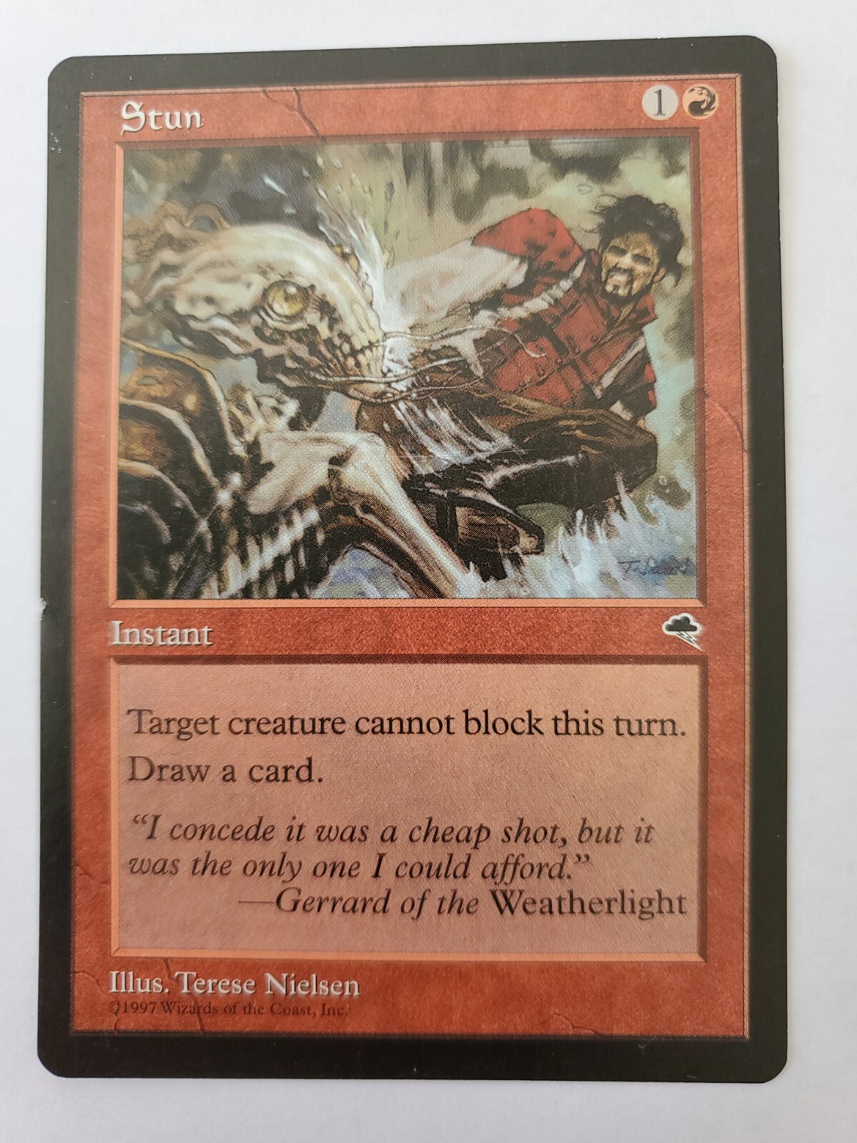 MTG Magic The Gathering Card Stun Instant Red Tempest 1997