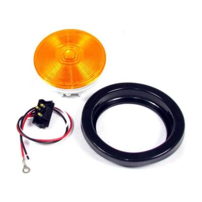 Fortpro 4'' Amber Round Tail/Turn Incandescent Light with Amber Lens | F235162