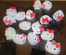 Sanrio Hello Kitty RARE Dancing Lights Two Sets Of 8 Lights Blink Flash Pink Red
