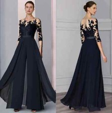 Elegant Mother Of Bride Dresses Long Sleeves Lace Applique Chiffon Evening Gowns