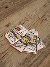 (5 Packs) Owner All Purpose Worm Hook 5191-111 Size 1/0 Black Chrome