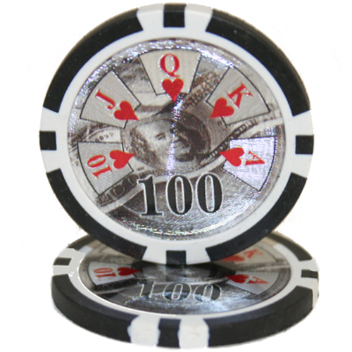 Ben Franklin 25 count Black 100 One Hundred Dollars Holographic 14g