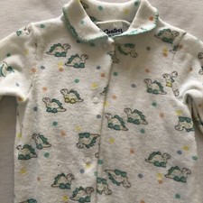 Vintage Carter  s Terry Cloth Sleeper with Snaps - Dinosaurs - 12-17lbs 3-6 mos 