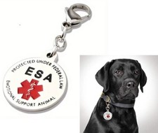 Emotional Support Animal Pet Tag Stainless Steel With Personalized Engraving