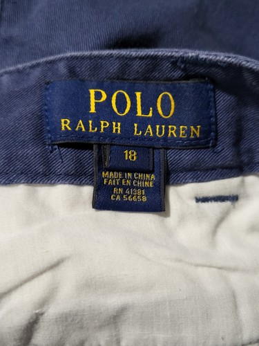 Polo Ralph Lauren Chino Pants Youth Size 18 Blue - Picture 6 of 6