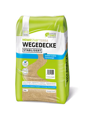 Wegedecke stabilisiert 0-8 mm crema-sand 25kg Stones Baustoffe
