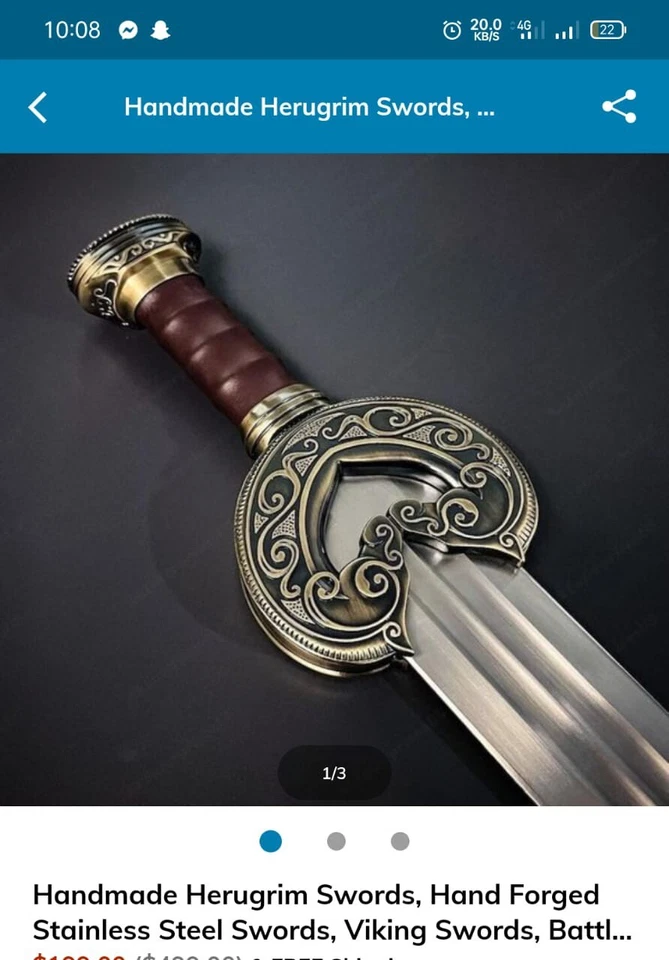Beautiful Custom Handmade King Author Sword - Image 3 of 3
