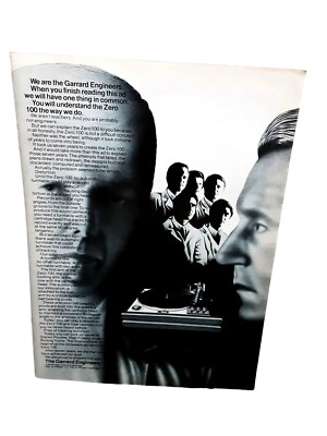 1973 Garrard Zero 100 Turntable Record Player Original Print Ad