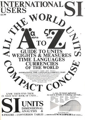 SI Units Dimensional Analysis & 8 Figure Conversion Tables by Unknown