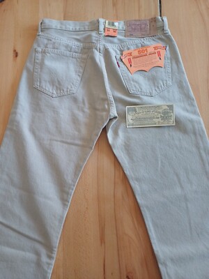 Nr.46 Levi's 501 Preshrunk Jeans W34 L30 Beige WPL423 Vintage1996 Button Cotton