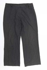 Marks & Spencer Damen Grau Polyestermischung Hose Gr&ouml;&szlig;e 12 L27 in