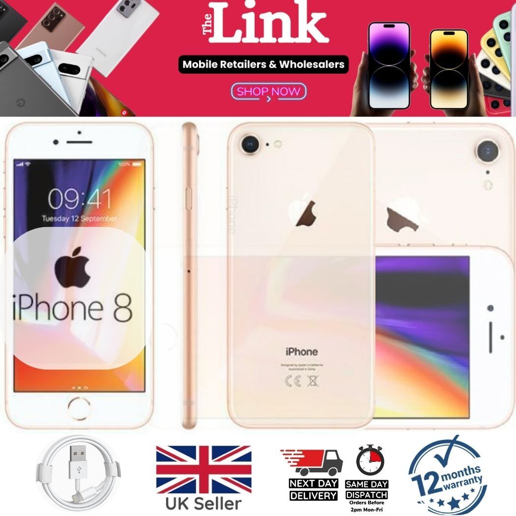 NEW Apple iPhone 8 Unlocked Smartphone Various Colours Excellent