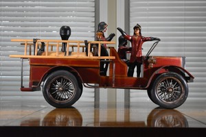 antique wooden fire truck