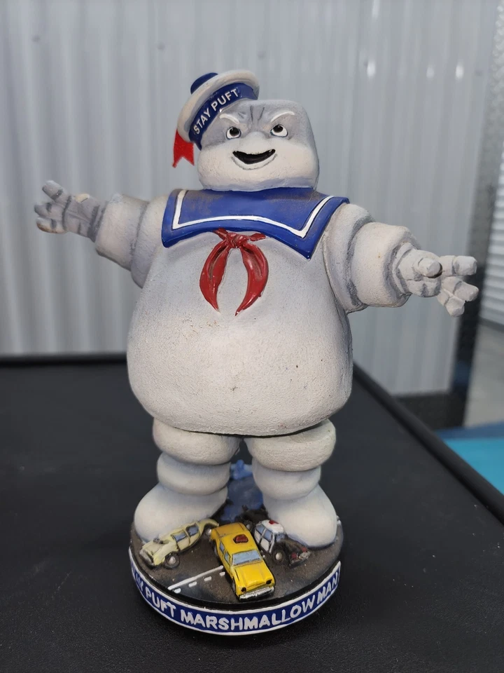 Figura Cabeza Bobble Coleccionable Neca Ghostbusters Stay Puff Marshmallow Man Blanco Foto 2 de 2