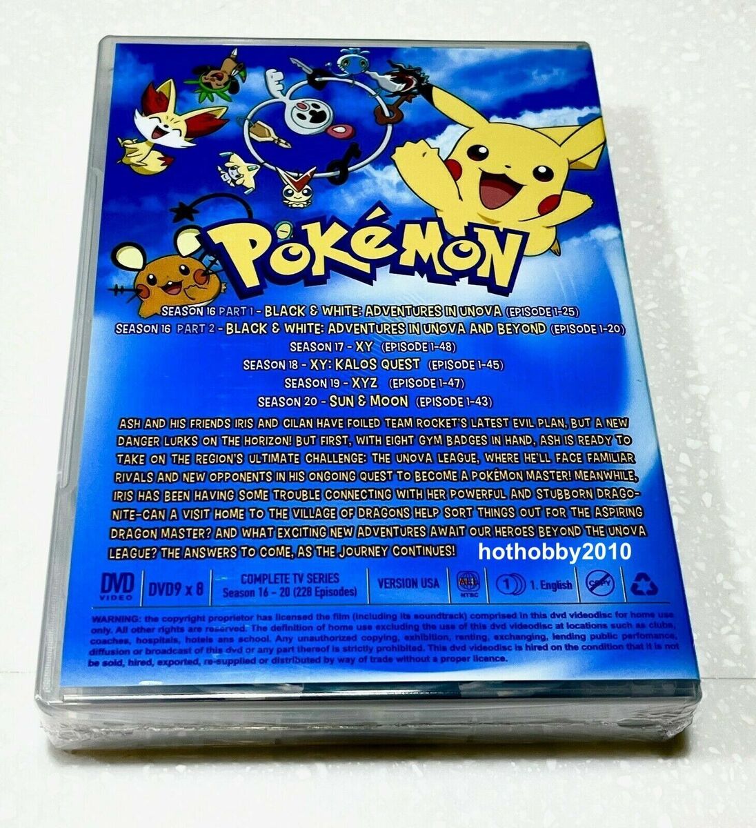 POKEMON SERIES (Season 1 - 20) DVD All Region USA English Version