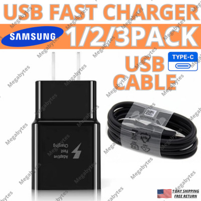 Fast Wall Charger USB Cable Power Adapter QC US Plug For Samsung Google Android