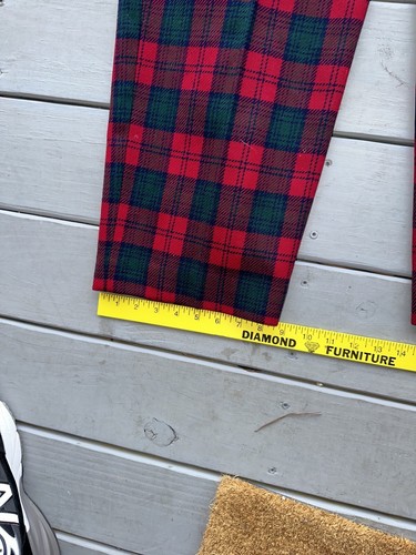 Pantaloni vintage Pendleton rosso verde a quadretti lana di Natale 31x32 - Foto 4 di 8