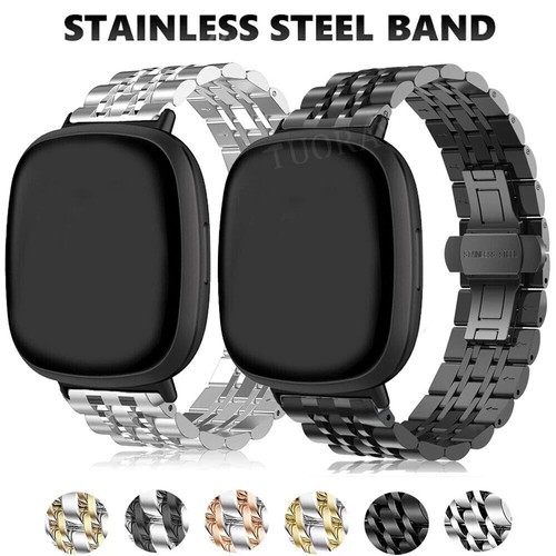 Herren Metall Uhrenarmband Armband für Fitbit Versa 4 Versa 3 Sense 2 / Sense Armband - Bild 1 von 27