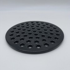 Drain Cover Dished Black, Heavy Duty Metal & High Quality, 7" (175mm) Round Hole