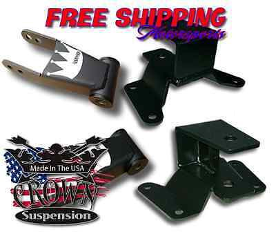 1973-1996 Ford F100 F150 2WD 3/"-4/" Drop Lowering Shackles Hangers Lowering Kit